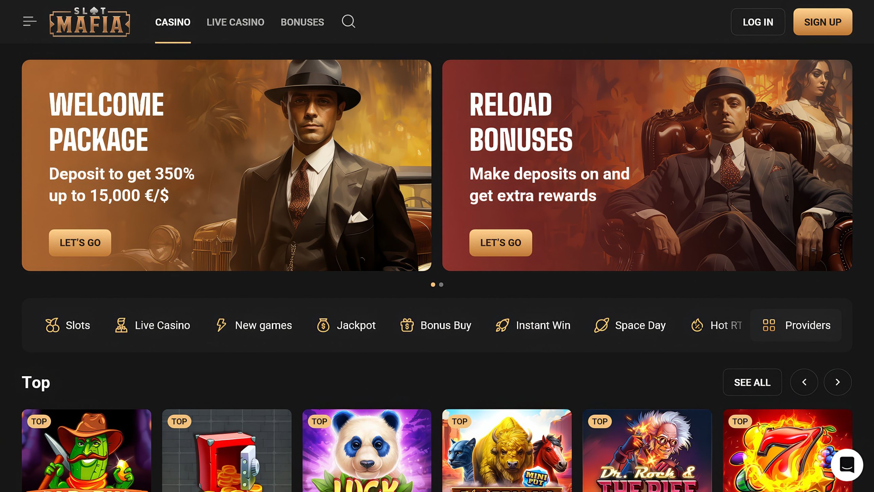 Slot Mafia Casino desktop screenshot 1